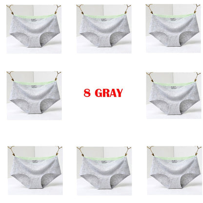 8Pcs Briefs for Women fashion sexy woman panties Solid seamless underpants  cpanties for women cotton underwear girl knickers